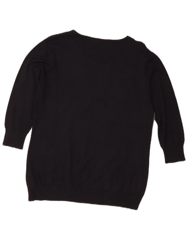 Pulover supradimensionat pentru femei Guess cu decolteu cu barcă, UK 6 XS, negru