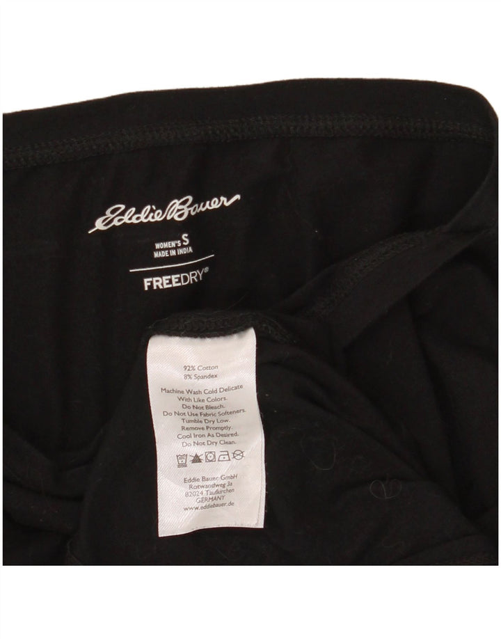Eddie Bauer Top supradimensionat pentru femei cu mânecă lungă UK 10 Bumbac negru mic