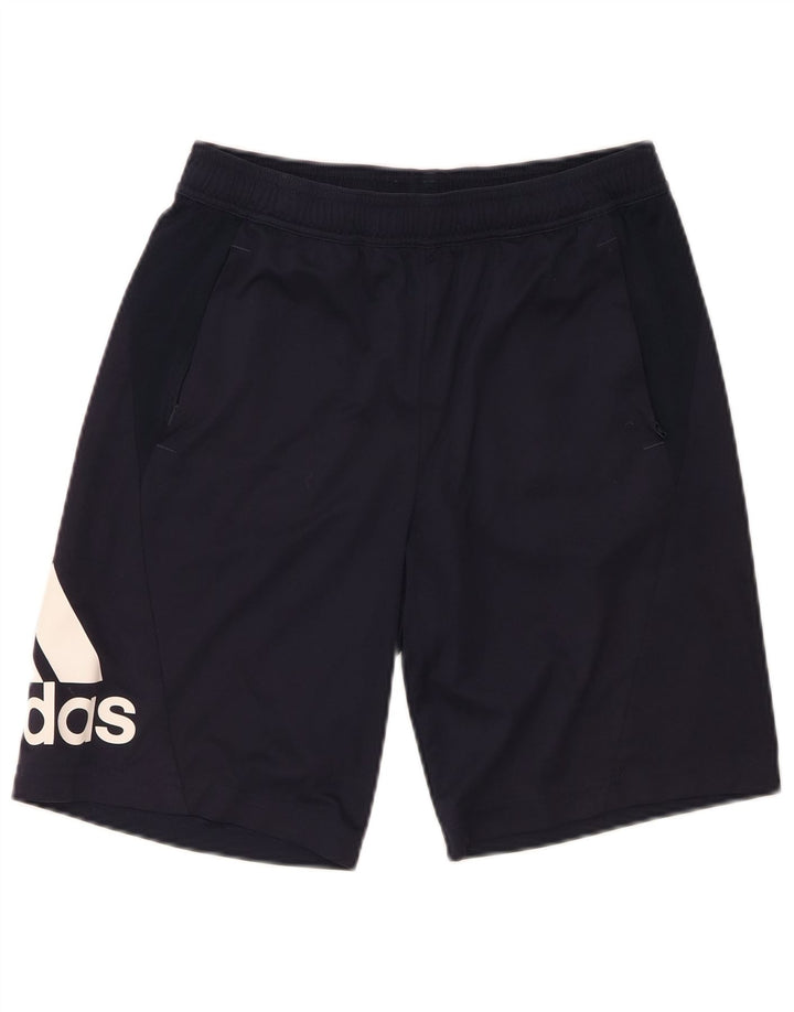 Pantaloni scurți sport Adidas Aeroready Graphic pentru băieți 15-16 ani, poliester bleumarin
