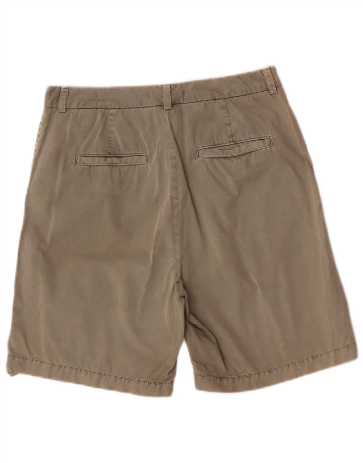 Pantaloni scurti chino pentru femei Marks & Spencer UK 12 Medium W30 Kaki Bumbac