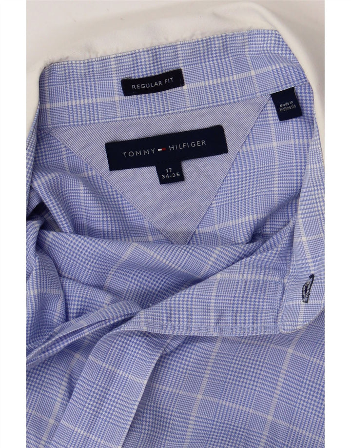 Cămașă pentru bărbați Tommy Hilfiger, cu o formă regulată, mărimea 17 XL, cu carouri albastre