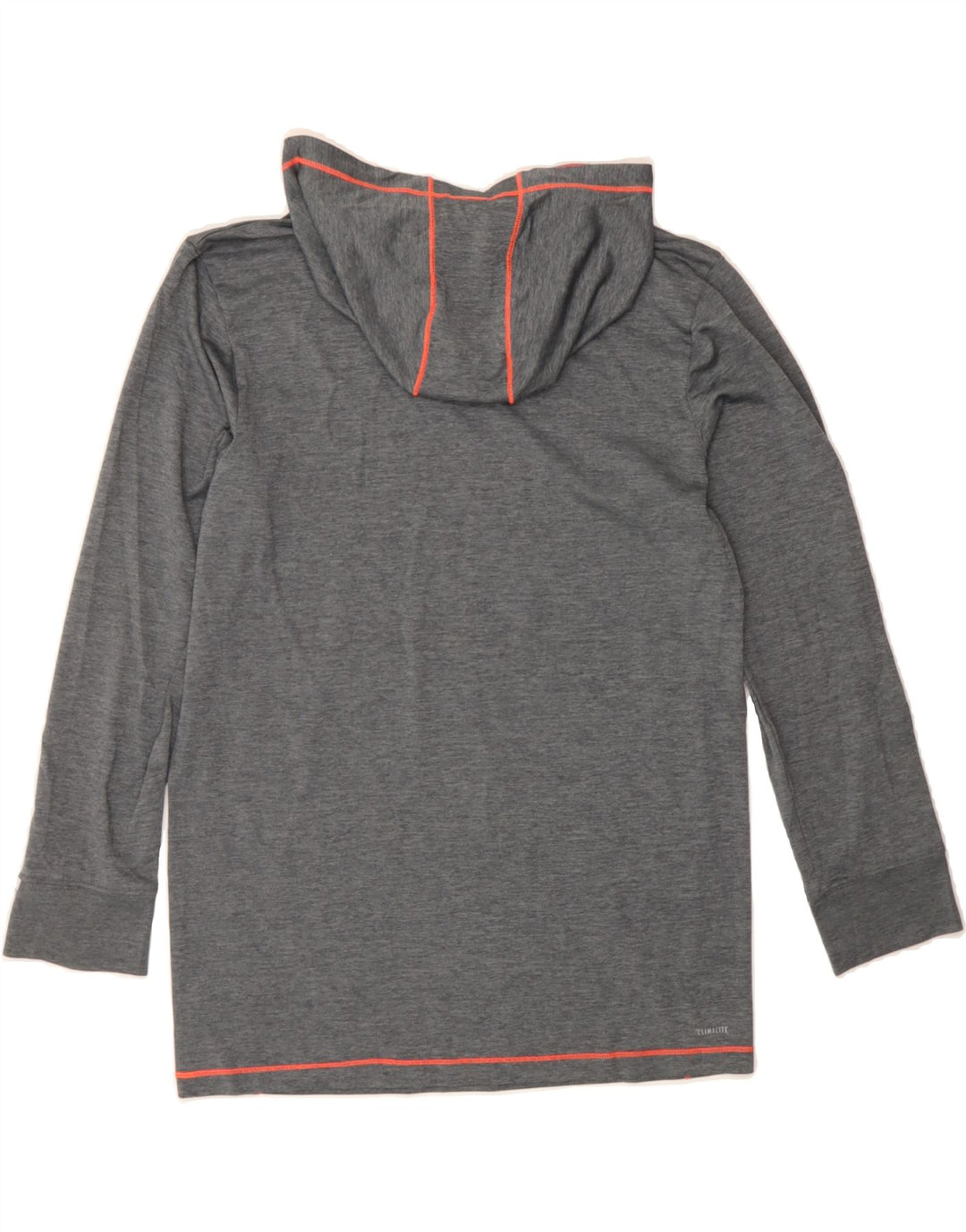ADIDAS Womens Hooded Graphic Top Long Sleeve UK 14 Large Grey Polyester Vintage Adidas and Second-Hand Adidas from Messina Hembry 
