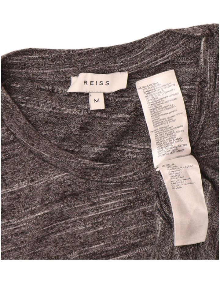 Tricou pentru bărbați Reiss Top din bumbac cu pete gri mediu