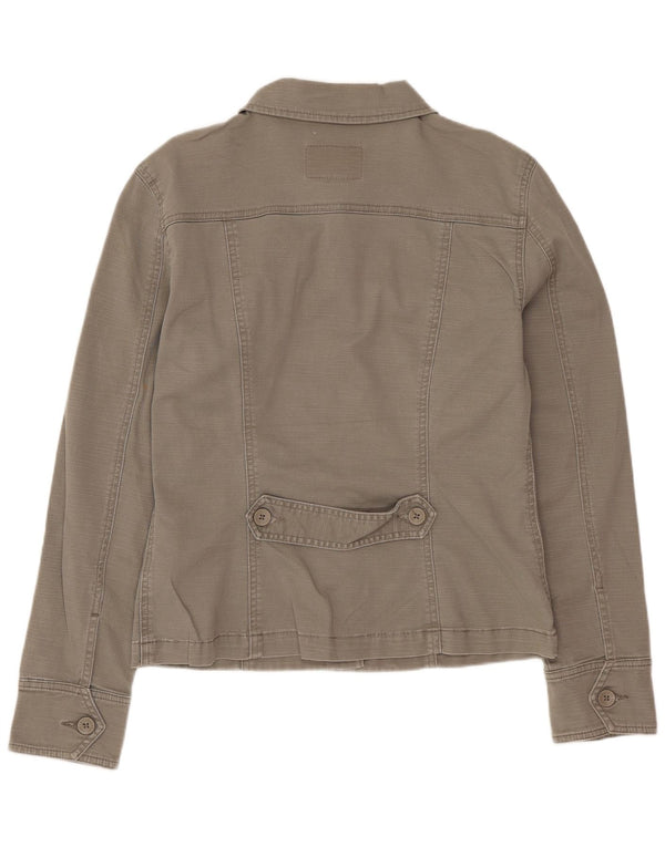 Jachetă de blugi pentru femei Calvin Klein Jeans UK 12 Bumbac kaki mediu