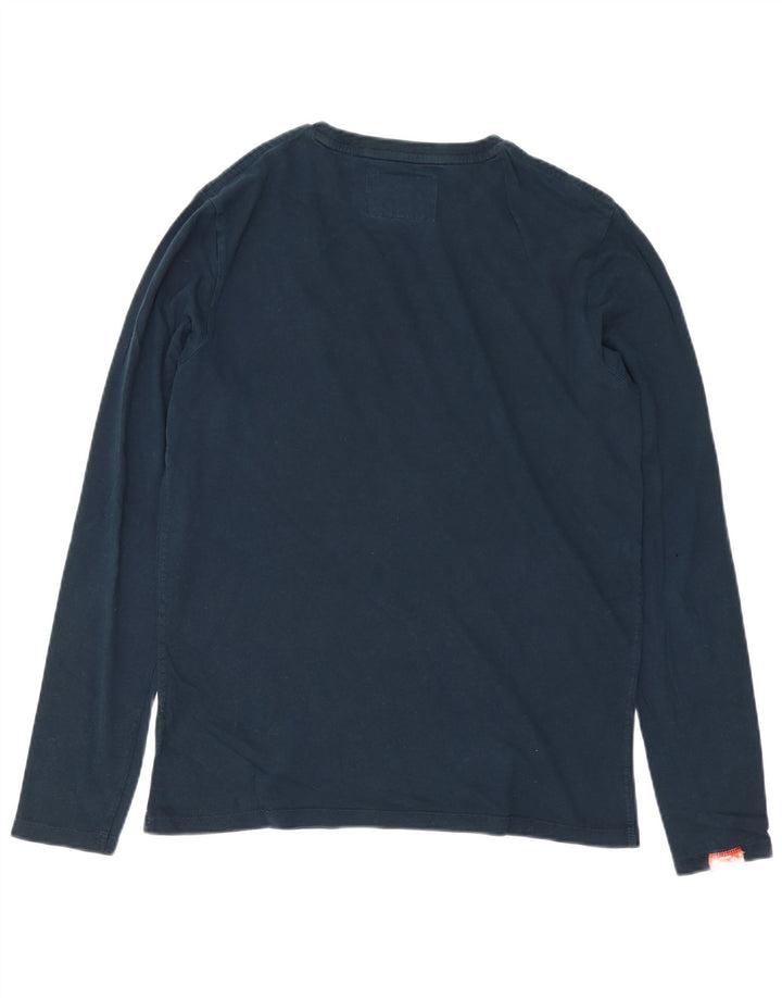SUPERDRY Top pentru bărbați cu mânecă lungă, mare, bleumarin