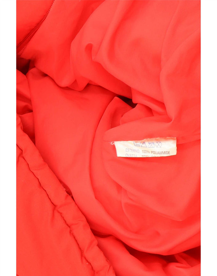 Jachetă căptușită cu glugă vintage pentru bărbați IT 52 XL Poliamidă color bloc roșu