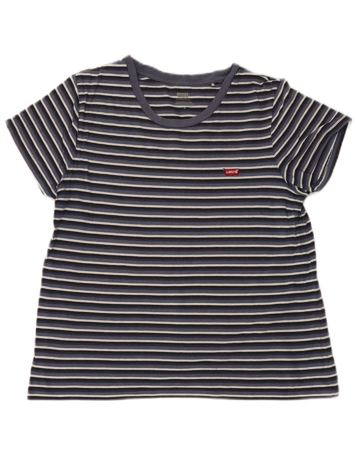 Tricou pentru femei Levi's Top UK 12 Medium Bleumarin cu dungi