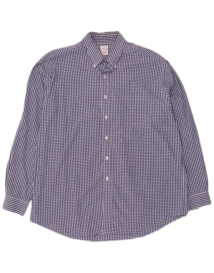 Cămașă pentru bărbați Brooks Brothers XL, albastru, bumbac vichy