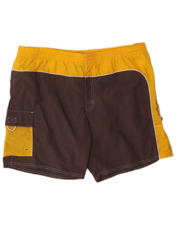 Pantaloni scurți de înot Fila pentru bărbați XL Galben din poliamidă color bloc