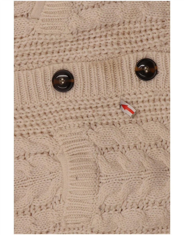 Pulover cardigan pentru femei Zara UK 10 Mic, alb, acrilic