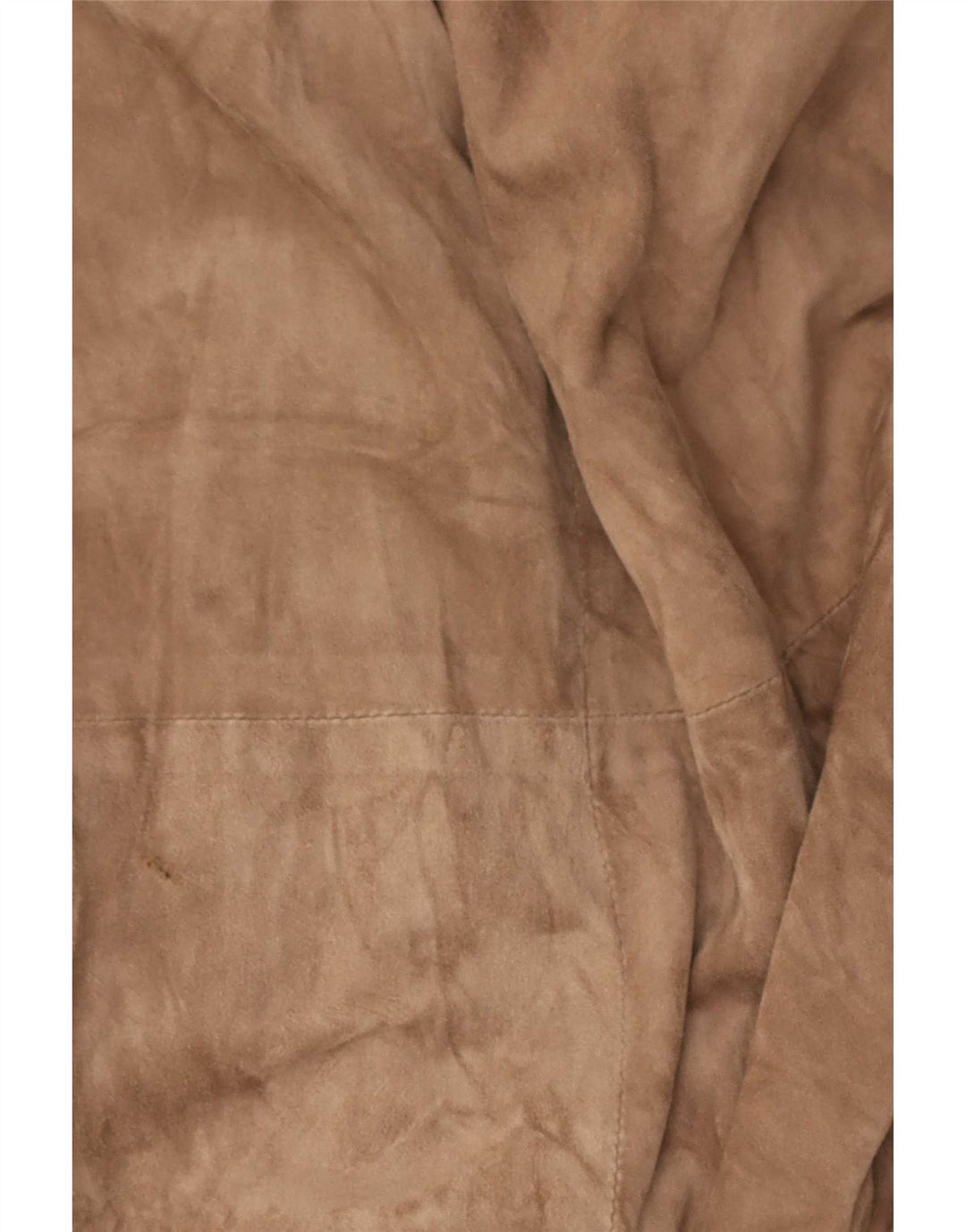 Pardesiu vintage pentru femei de piele intoarsa UK 14 Medium Beige Piele