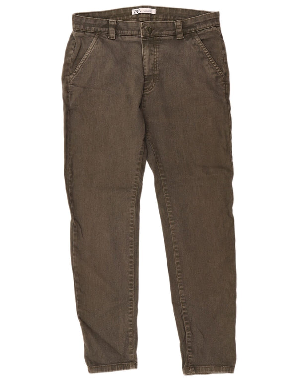 Blugi conici pentru bărbați Zara EU 42 Large W32 L28 Khaki