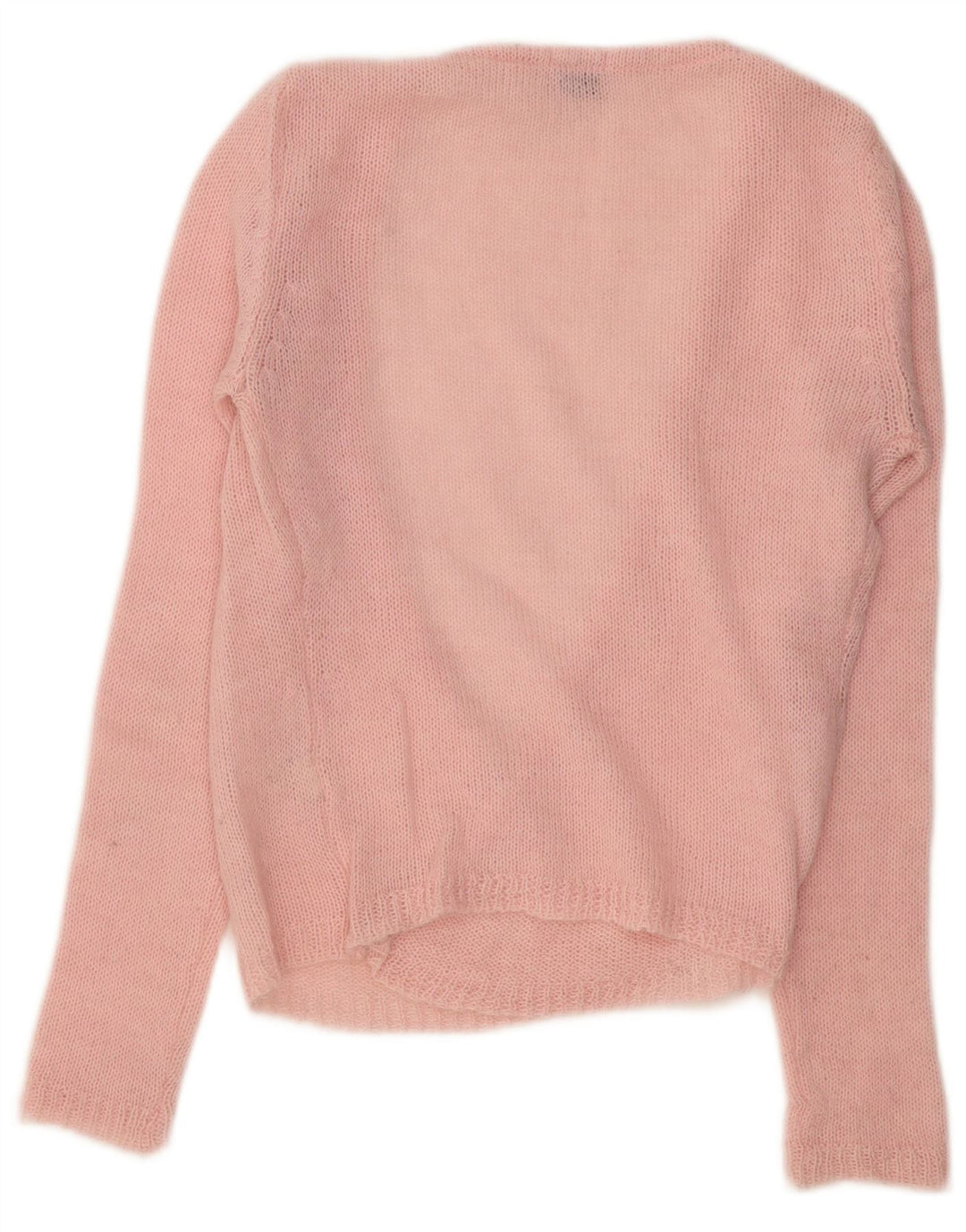 Pulover vintage pentru femei cu decolteu în V UK 12 Roz mediu