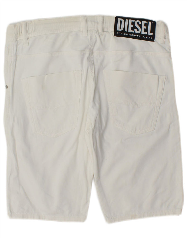 Pantaloni scurți casual pentru femei Diesel UK 14 Large W34 White