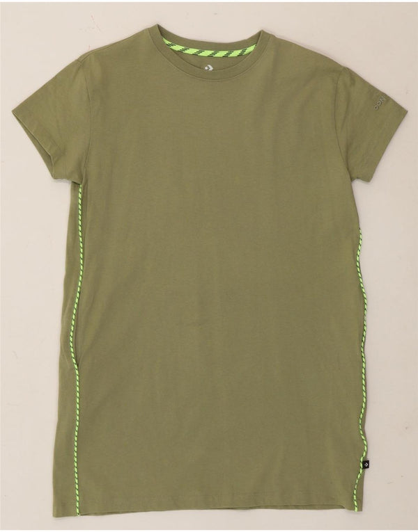Rochie tricou Converse pentru femei UK 14 Medium Khaki Bumbac