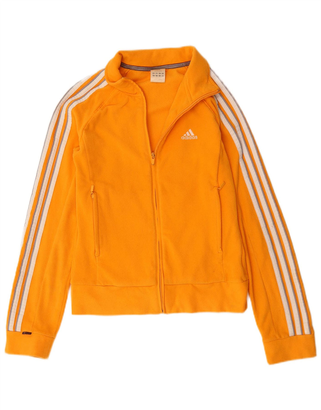 Jachetă de top pentru trening Adidas pentru femei Fleece UK 10 Poliester galben mic