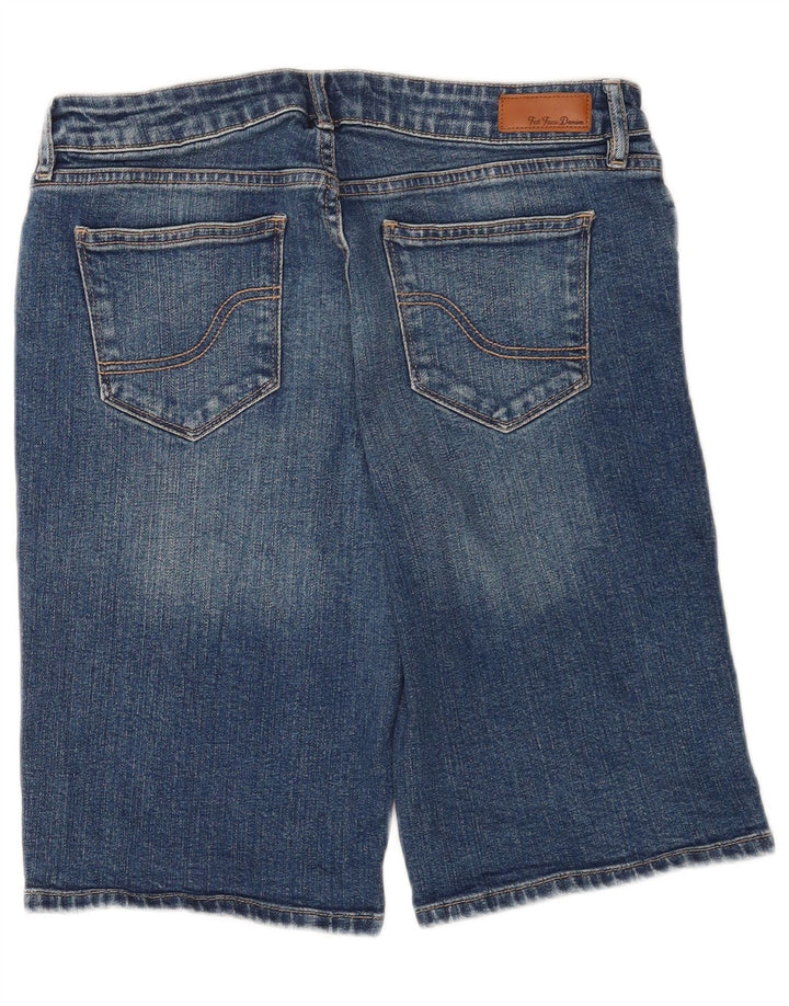 Bermudă pentru femei Fat Face din denim UK 12 Medium W30 Bumbac albastru