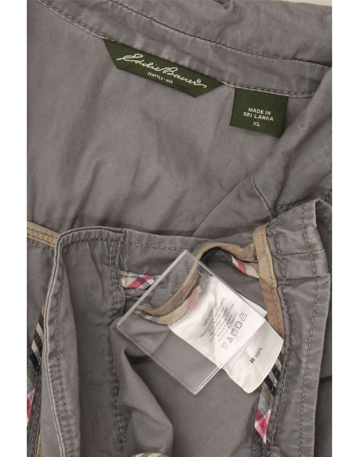 Jachetă pentru femei Eddie Bauer cu 2 nasturi, bumbac gri UK 18 XL