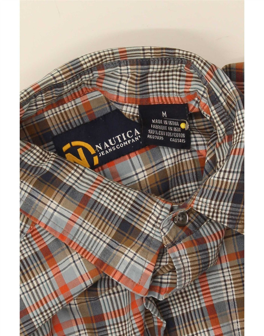 Cămașă Nautica pentru bărbați, bumbac cu carouri, multicoloră, medie