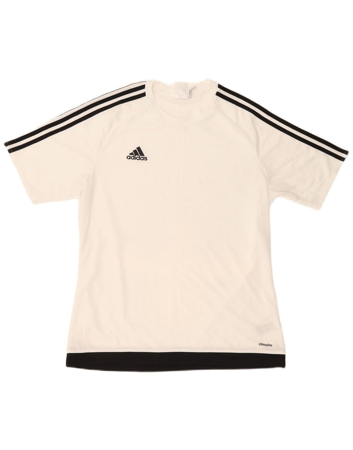 Tricou ADIDAS Climalite pentru bărbați Top mare, alb, din poliester color bloc
