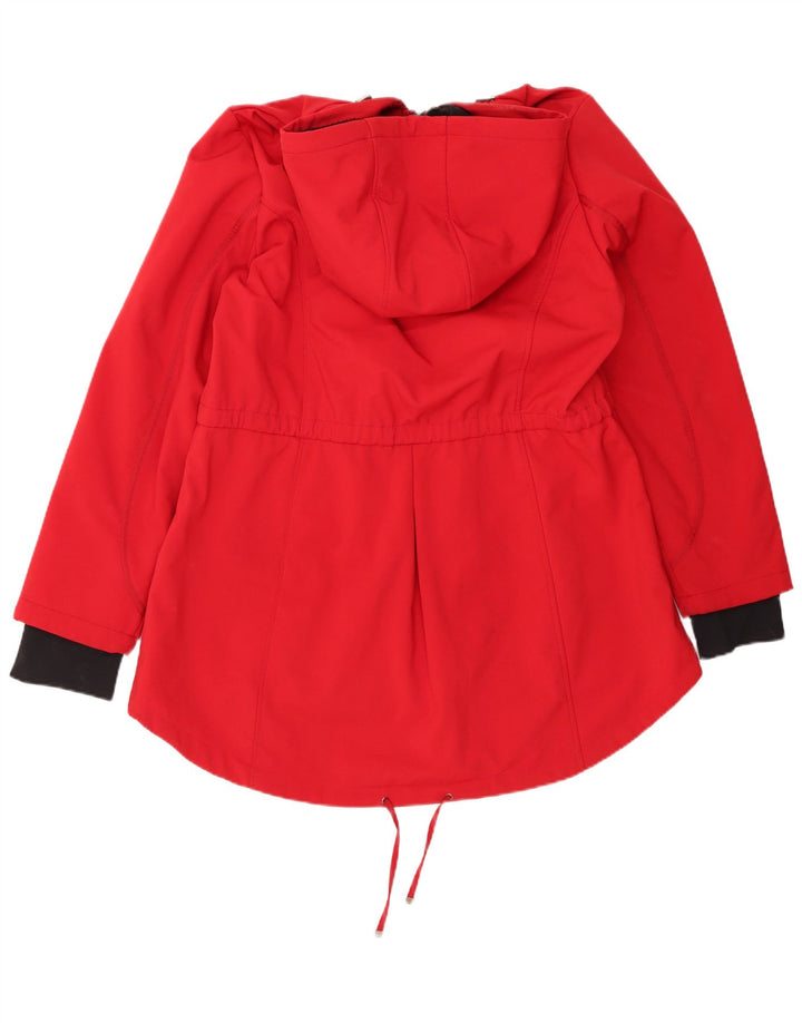 Jachetă parka cu glugă French Connection pentru femei UK 18 XL Poliester roșu
