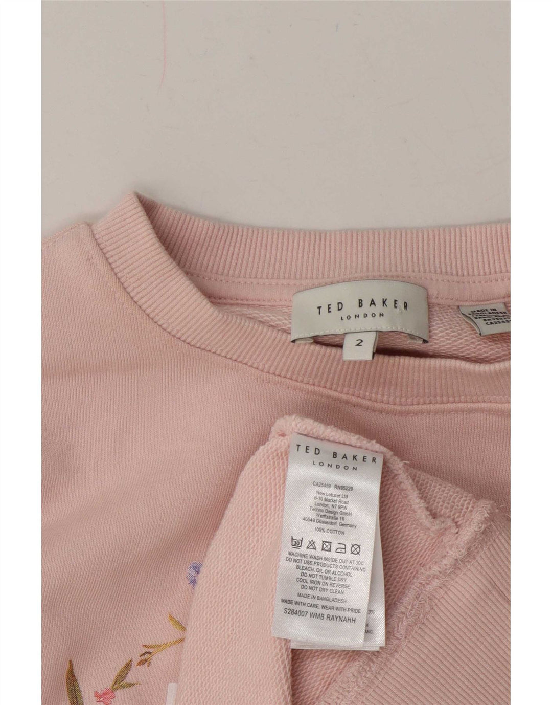 Hanorac supradimensionat Ted Baker pentru damă, mărimea 2, roz mic