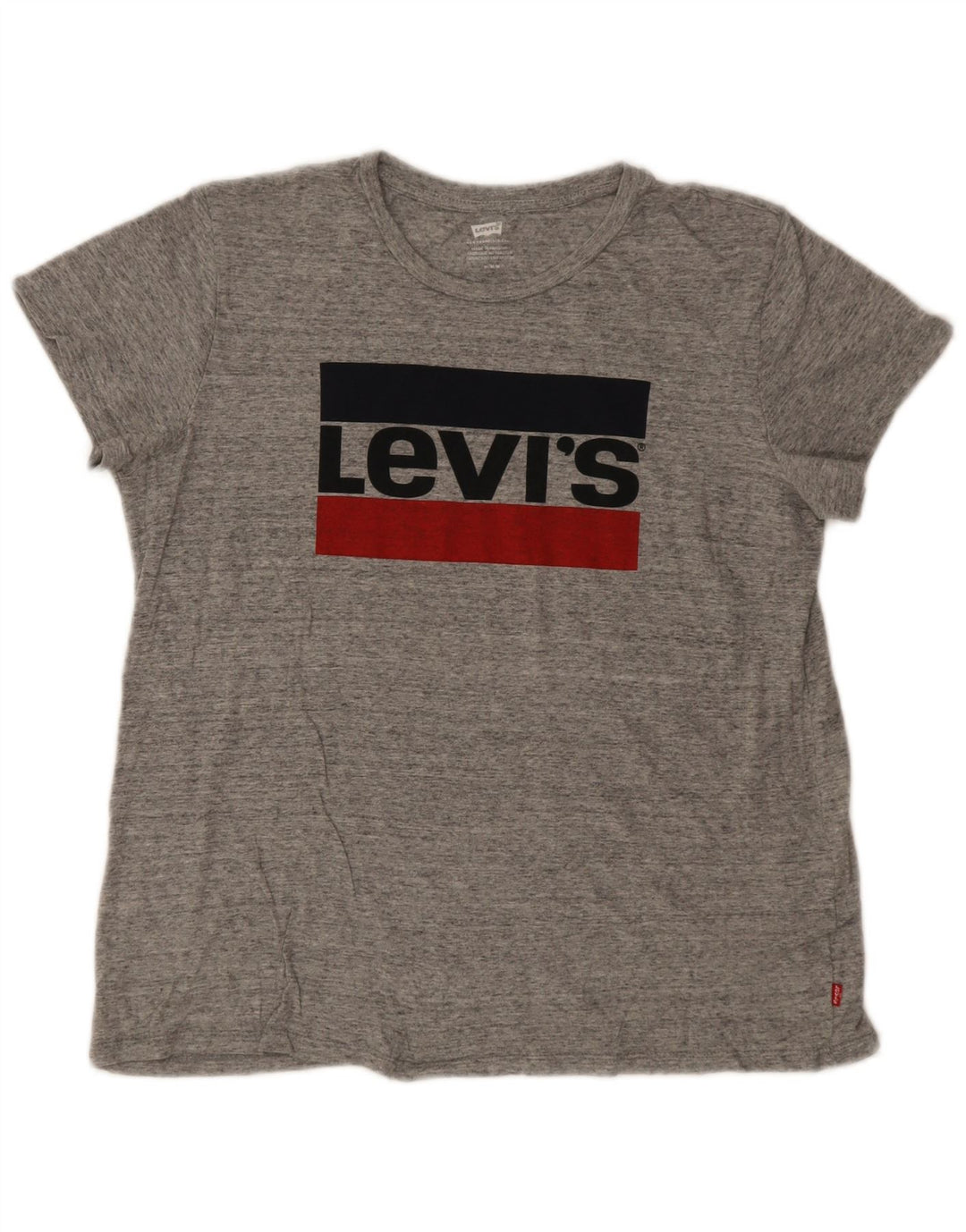 Tricou cu grafic Levi's pentru femei Top UK 14 Medium Grey Flecked Logo