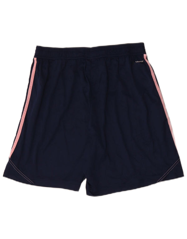 Pantaloni scurți sport Aeroready Adidas pentru femei UK 18 XL bleumarin poliester