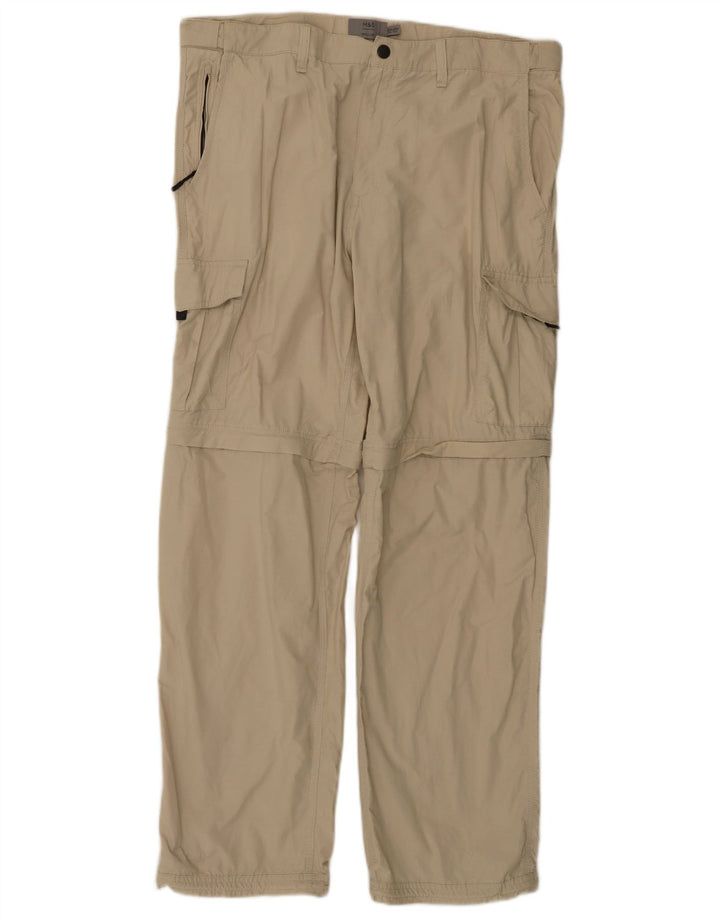 Pantaloni cargo obișnuiți pentru bărbați Marks & Spencer L38 L33 bumbac bej