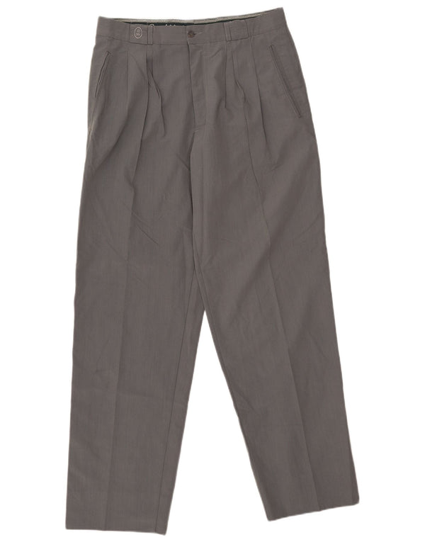 Pantaloni chino vintage pentru bărbați IT 48 Medium W32 L32 Gri Poliester