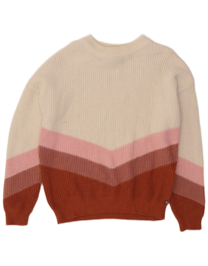 Pulover pentru damă Roxy cu gât de barcă UK 14 Medium Multicolor Colorblock