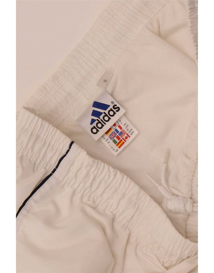 Pantaloni de trening Adidas pentru bărbați, mari, alb, din poliester