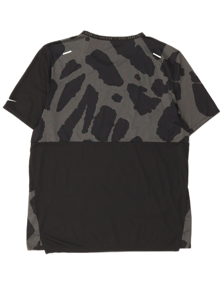 Tricou Nike Dri Fit pentru bărbați Top mare, negru, din poliester de camuflaj