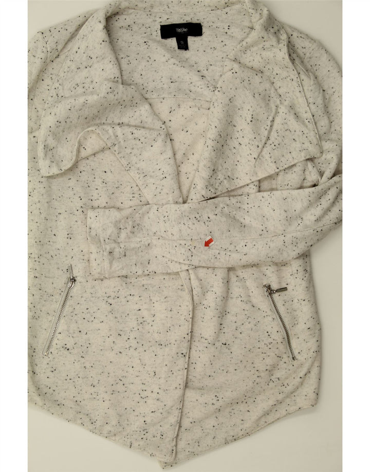 MOSSIMO Womens Open Cardigan Sweater UK 10 Small Grey Flecked Polyester Vintage Mossimo and Second-Hand Mossimo from Messina Hembry 