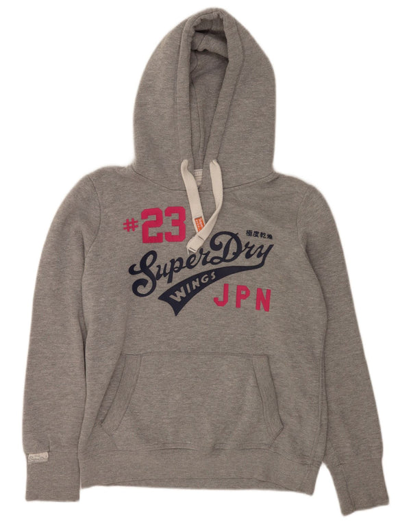 Pulover Superdry pentru damă, cu grafică, UK 16, mare, gri bumbac