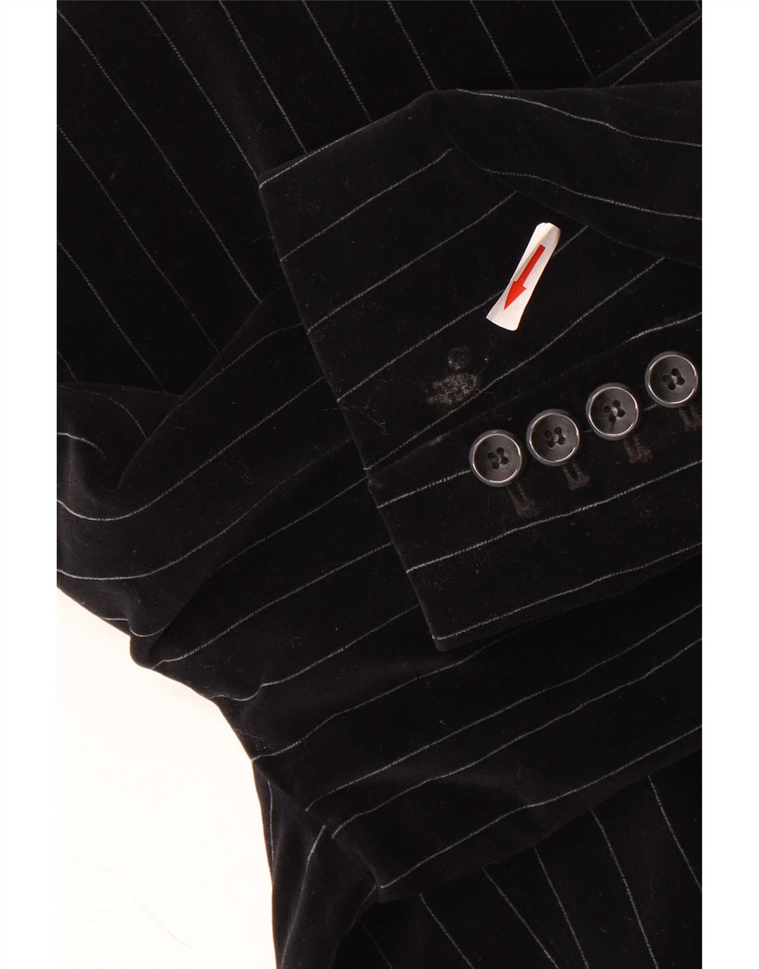 Sacou blazer din catifea pentru femei Esprit, cu 2 nasturi, UK 14, mare, negru, cu dungi