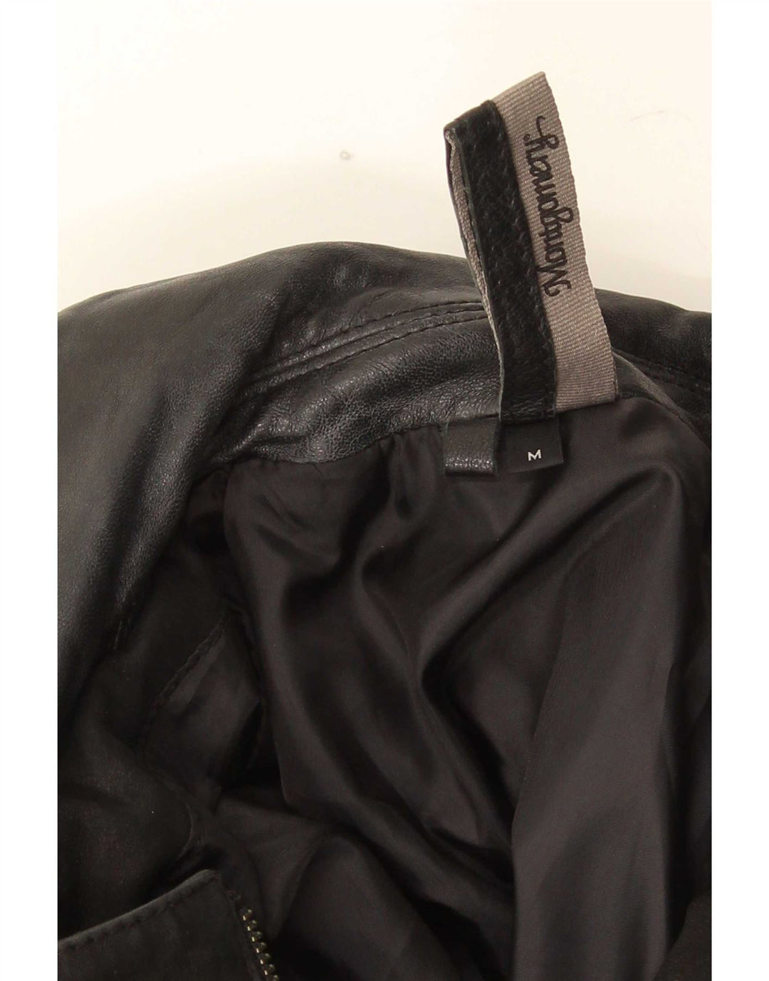 Palton de piele pentru femei MONTGOMERY UK 12 Medium Black Colorblock