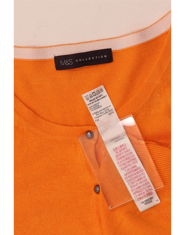 Pulover cardigan pentru femei Marks & Spencer UK 12 Medium Orange Viscose