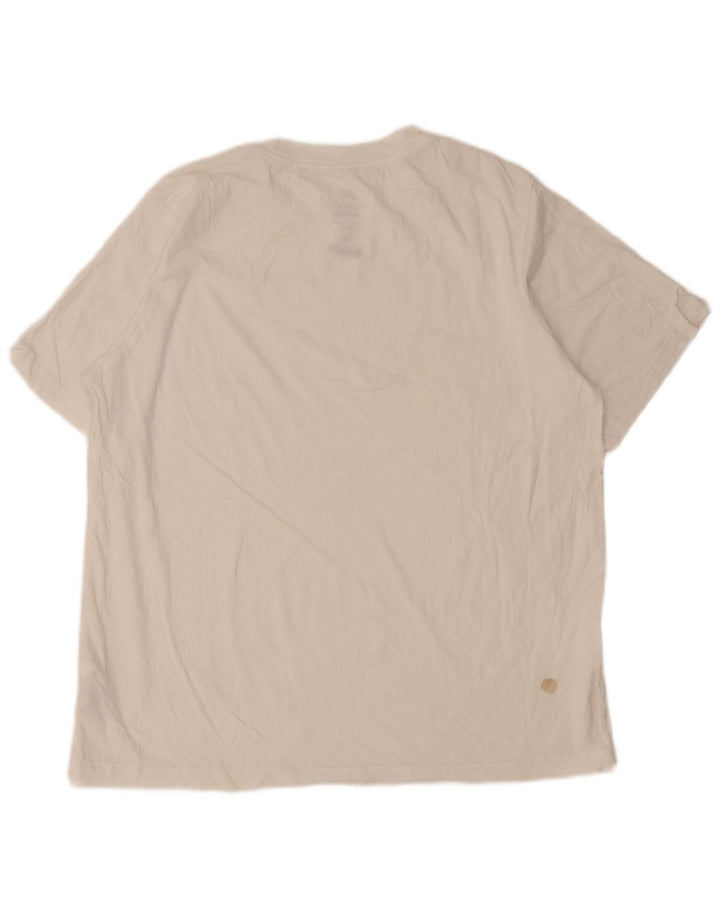 Tricou Nike pentru bărbați, cu croiala lejeră, top mediu din bumbac alb