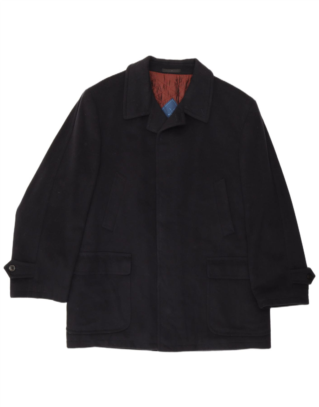 Palton Bărbați VINTAGE IT 52 XL Cașmir albastru bleumarin