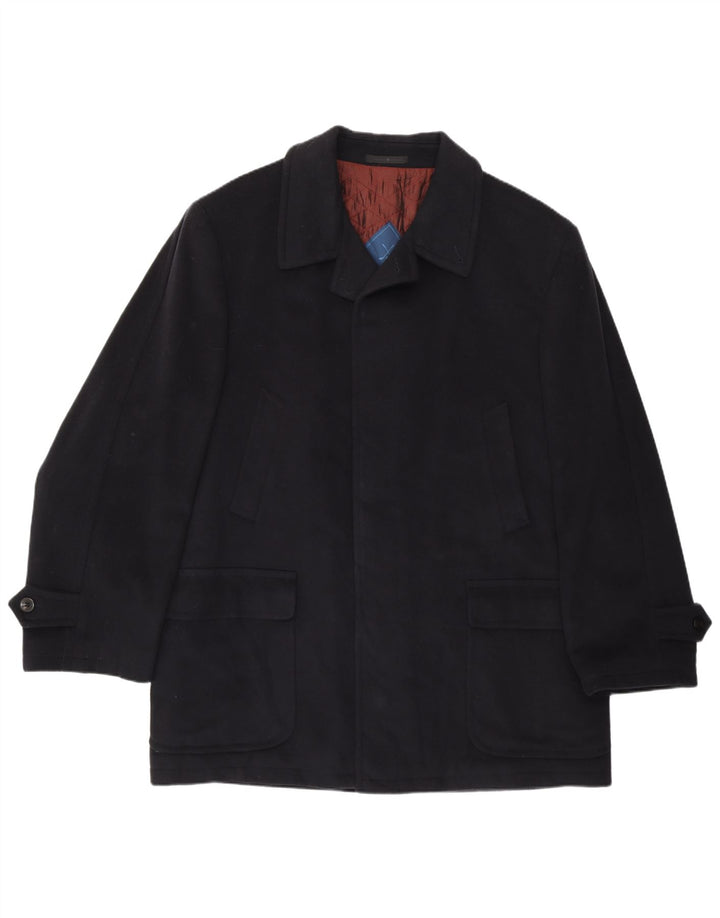 Palton Bărbați VINTAGE IT 52 XL Cașmir albastru bleumarin