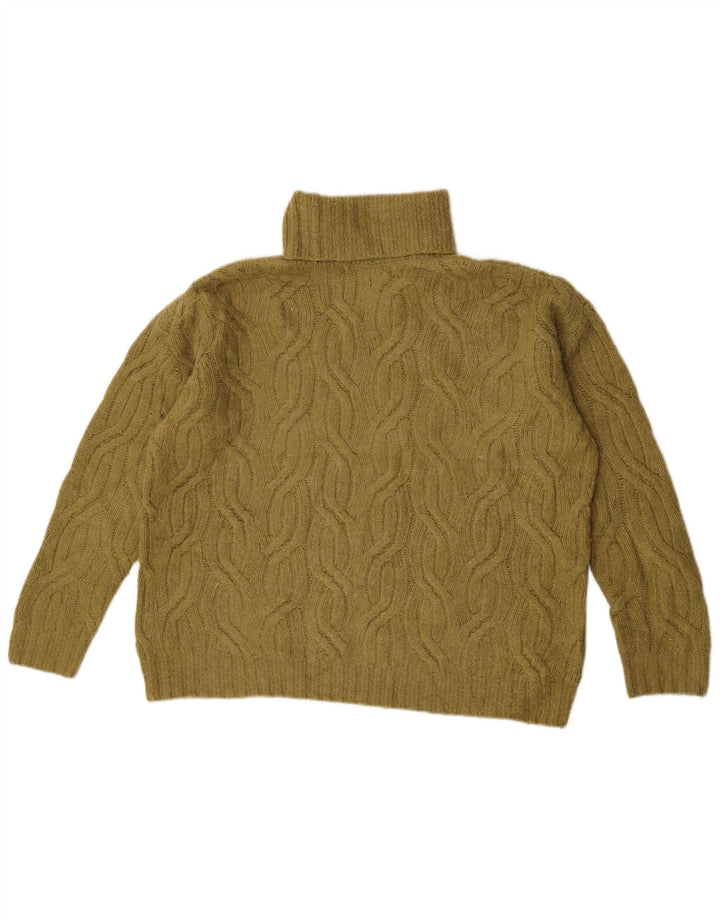 Pulover pentru femei Marks & Spencer cu gât rulat, UK 14 Medium Khaki Acrilic