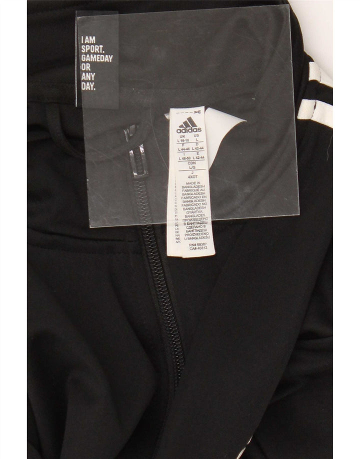 Jachetă de trening Adidas pentru femei UK 16/18 Poliester negru mare