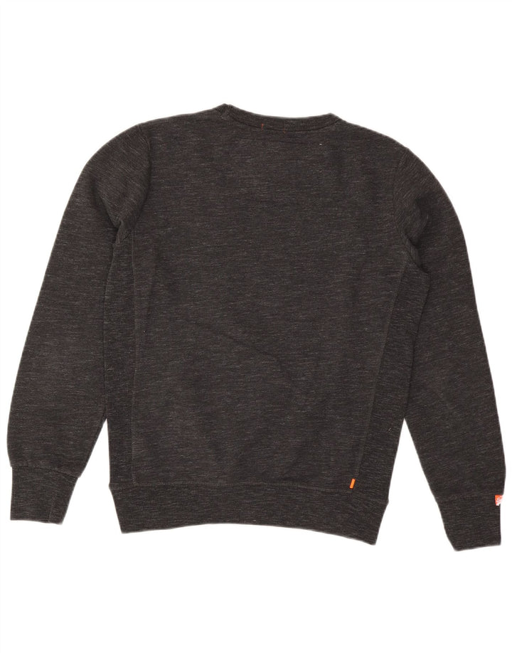 Pulover Superdry pentru bărbați, bumbac cu pete, gri mediu