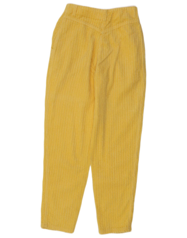 Pantaloni Benetton din velur cu talie înaltă pentru femei IT 42 Medium W26 L31 Galben