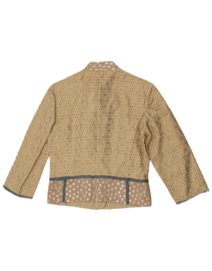 Jachetă Bolero Cividini Crop 4 Buttons pentru femei IT 44 Medium Galben Geometric