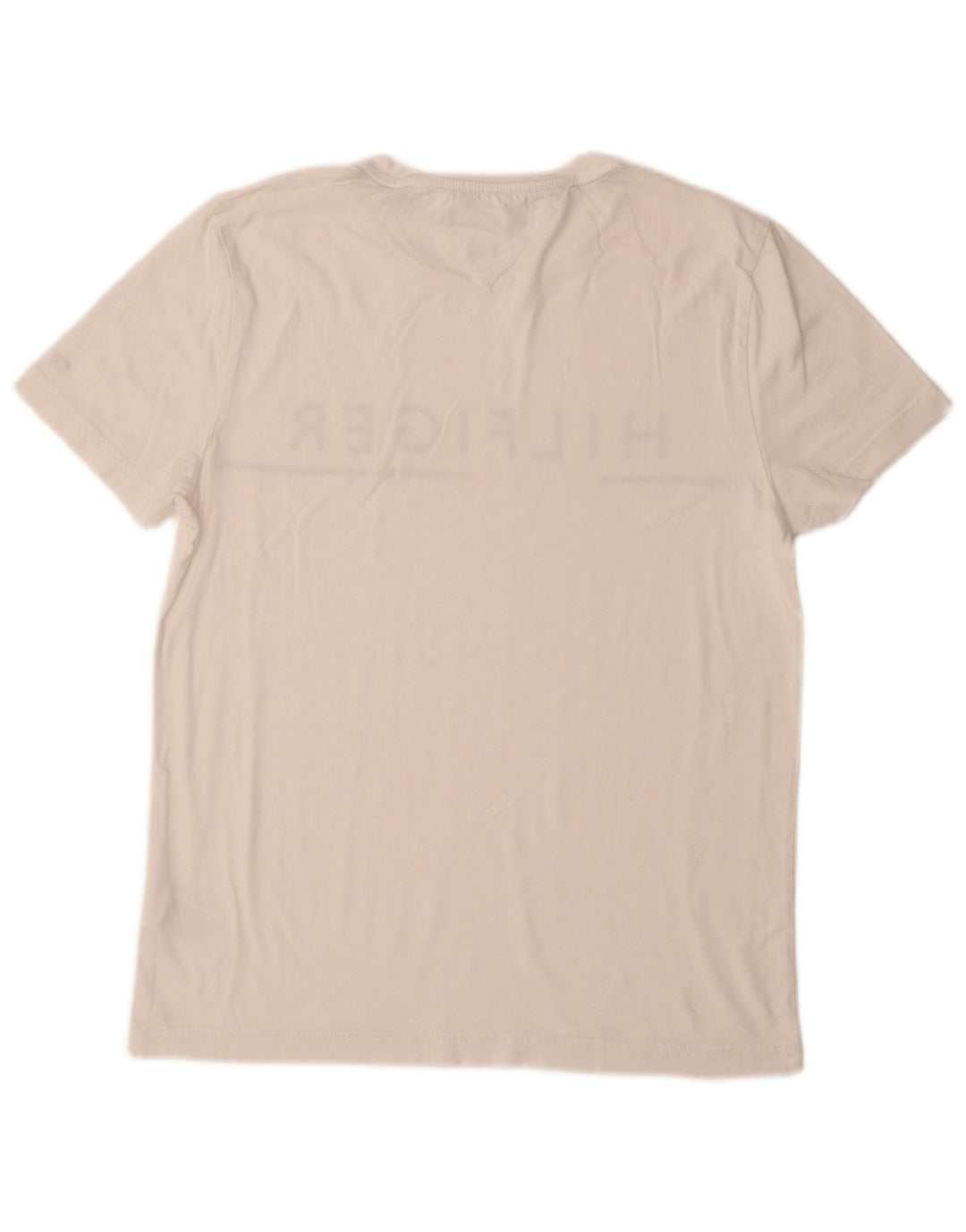 TOMMY HILFIGER Mens Graphic T-Shirt Top Medium White Cotton