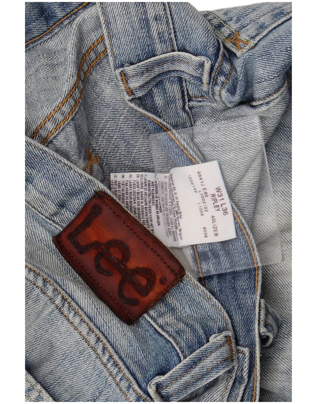 Pantaloni scurți Lee Ripley Denim W31, bumbac albastru mediu
