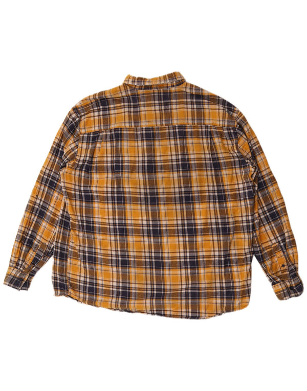 Atlas For Men Cămașă de flanel pentru bărbați 2XL, bumbac cu carouri galbene