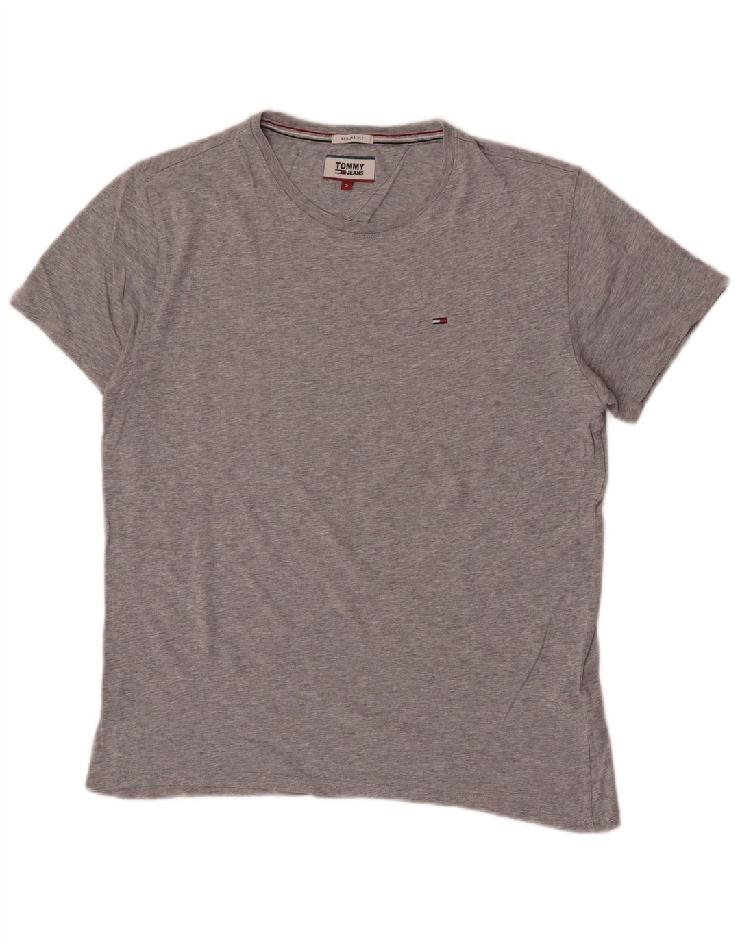 Tricou Tommy Hilfiger pentru bărbați, cu croiala normală, top mic, gri bumbac